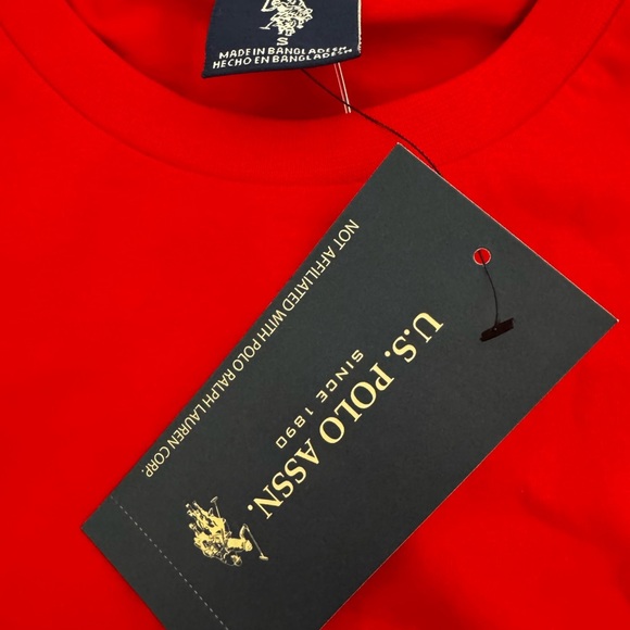 U.S. POLO ASSN. Men’s T-Shirt - Size S - Red - NEW with Tags - Picture 3 of 3
